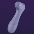Load and play video in Gallery viewer, Studio render of the lilac Pro 2 Generation 3: turning, the opening face on, the button side, and water splashing over it
