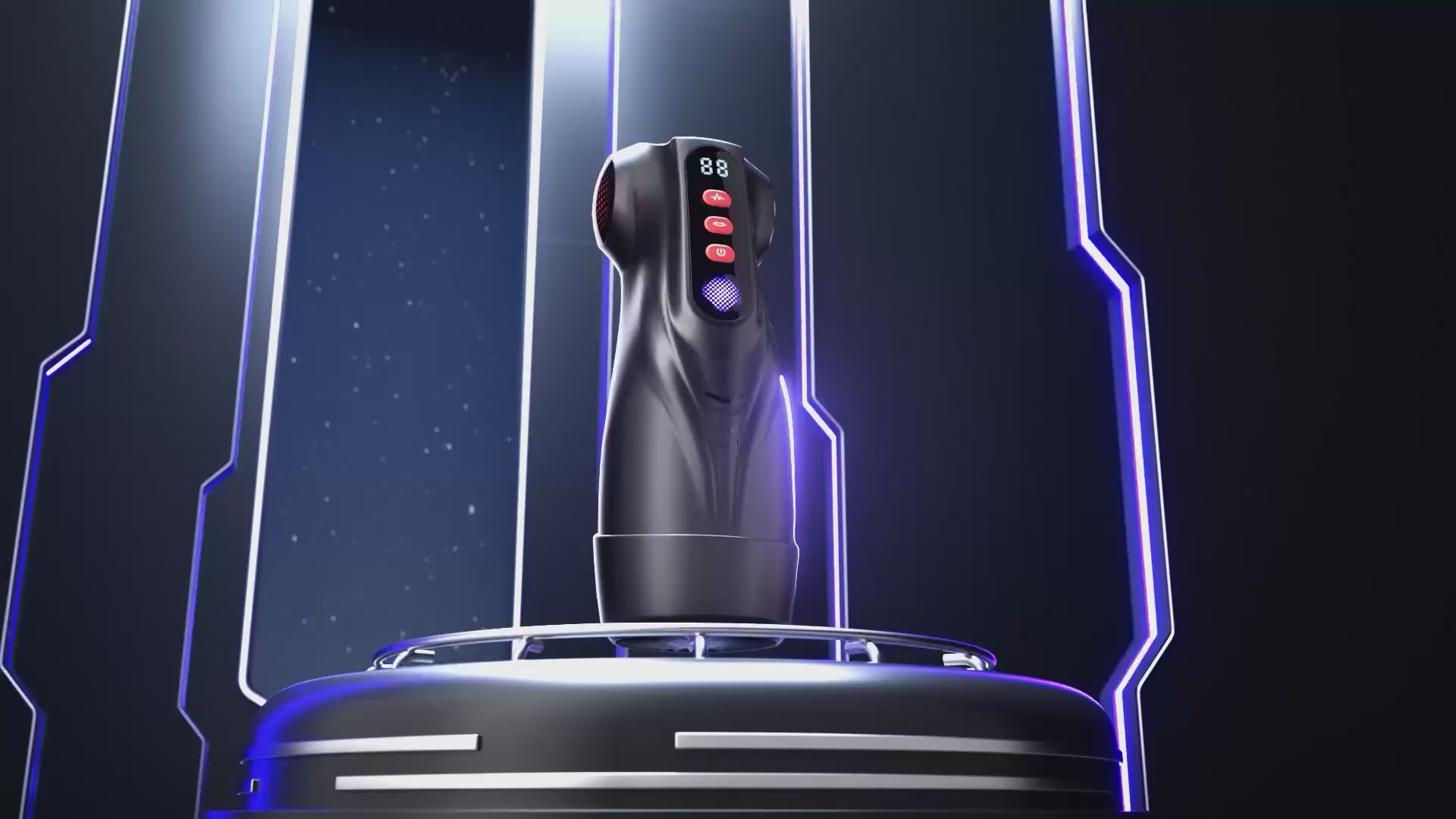 AI smart pocket stroker demo: suction, vibration, light modes and app control