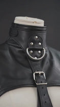 Reproducir el video en la vista de la galería, Complete Restraint Set - Open-Chest Jacket, Full-Coverage Hood & Adjustable Mitts, PU Leather
