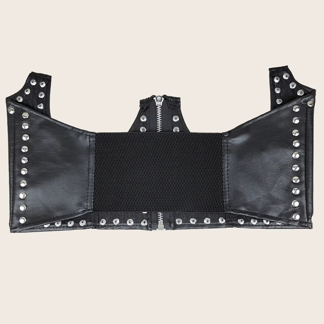 Back view showing the wide elastic stretch panel