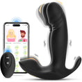 Load image into Gallery viewer, Mini wearable panty vibrator in black shown with its wireless remote and the phone app
