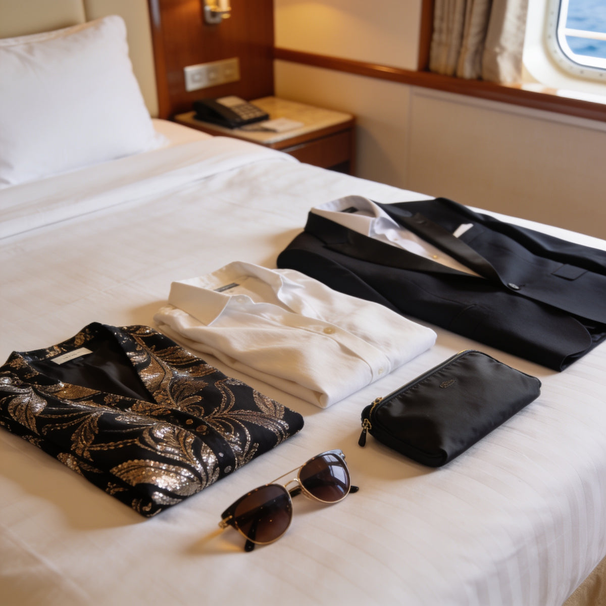 Couple packing for an Icon of the Seas cruise from Miami