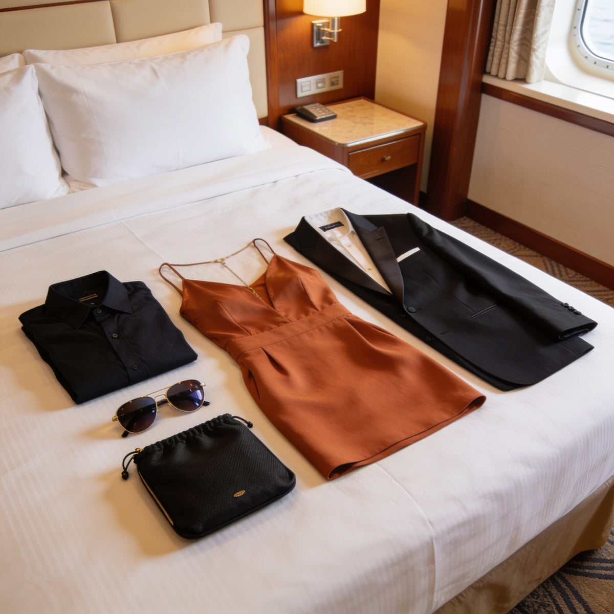 Couple packing for an Icon of the Seas cruise from Miami