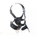 Cargar la imagen en la vista de la galería, Three-quarter view showing the moulded mouth gag on its buckle flap
