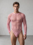 Cargar la imagen en la vista de la galería, Front view showing the round neck, the high leg and how open the net is
