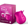 Load image into Gallery viewer, Satisfyer Pro 2 Modern Blossom air pulse stimulator in pink with its box
