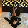 Cargar la imagen en la vista de la galería, XS grid fishnet tights with legs raised, showing how the dense net reads at a distance
