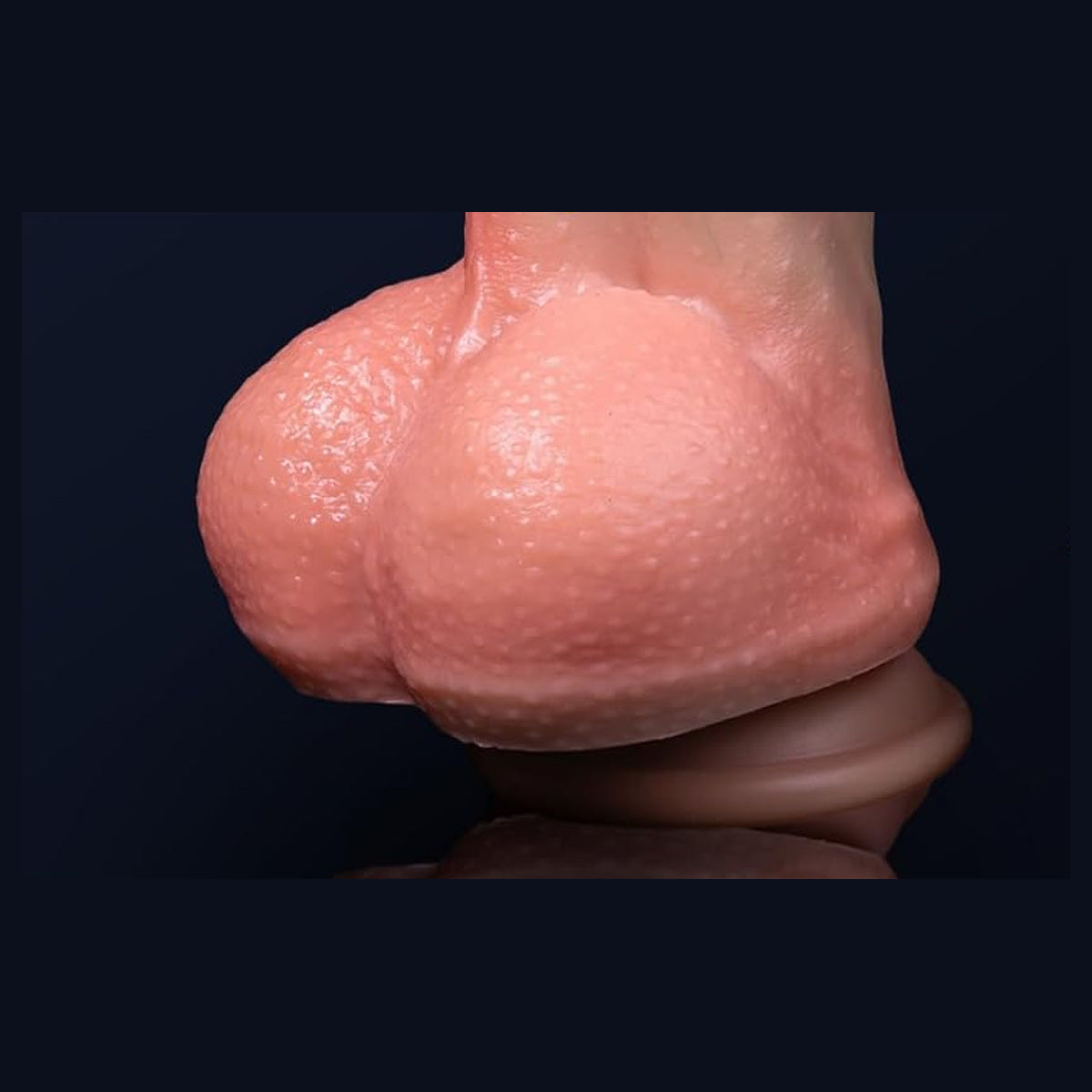 Flared sculpted base resting on the 2.7 inch suction cup