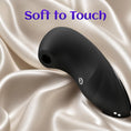 Load image into Gallery viewer, Black palm suction vibrator on satin
