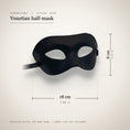 Cargar la imagen en la vista de la galería, Dimension diagram: mask measures 18 cm by 8 cm across the body
