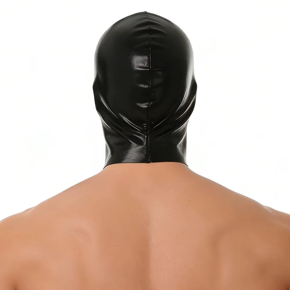 Rear view showing seamless pull-on hood and neck coverage